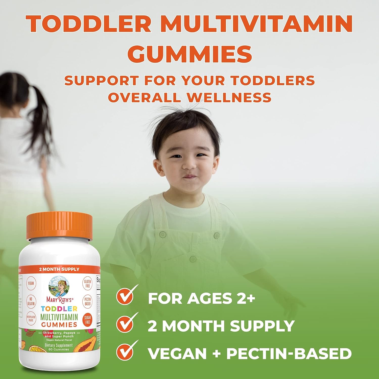 MaryRuth's Vitamin Gummy | Sugar Free | 2 Month Supply | Kid and Toddl