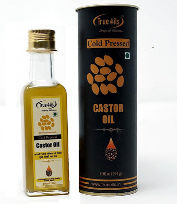 True Oils Cold Pressed Castor Oil for Hair & Skin for Men and Women (100ml)