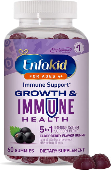 Enfakid Elderberry Daily Gummy Multivitamin: Vitamin C, D & E, Seleniu