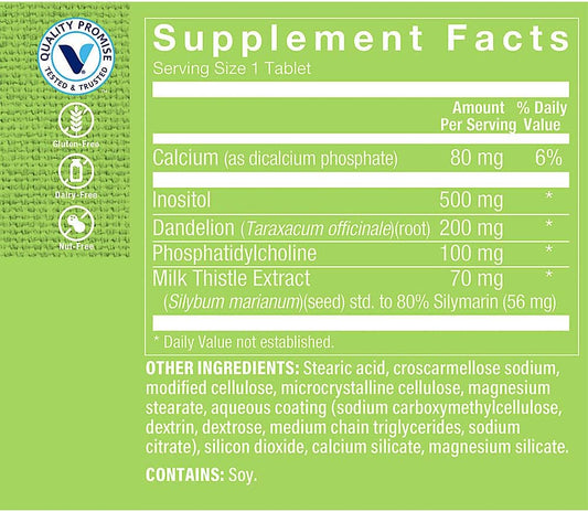The Vitamin Shoppe Liver Support with Milk Thistle 70MG (80% Silymarin