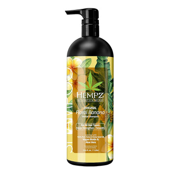 Hempz Biotin Hair Shampoo - Original Light oral & Banana - For All Hair Types Growth & Strengthening of Dry, Damaged and Color Treated Hair, Hydrating, Softening, Moisturizing - 33.8