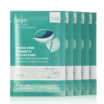 skyn ICELAND Dissolving Eye Patches with Hyaluronic Acid & Peptides, 5 Pairs