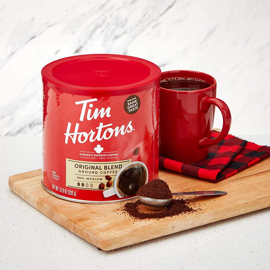 Tim Hortons,medium roast Ground Coffee Melange Original Blend Direct from Canada,Red