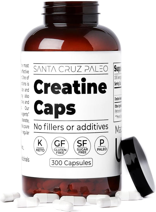 Santa Cruz Paleo Creatine Capsules, Supports Muscle Growth, Gluten Fre