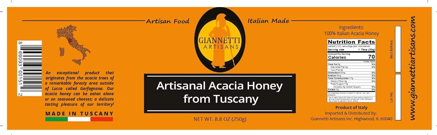 Giannetti Artisans Handmade Imported Acacia Honey from Italy