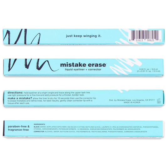 Mistake Erase Liquid Eyeliner and Corrector - All Day Wear Water-Resistant Eye Liner