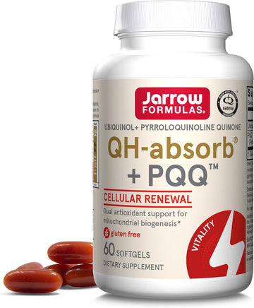 Jarrow Formulas QH-absorb + PQQ - 100 mg Ubiquinol - Up to 60 Servings