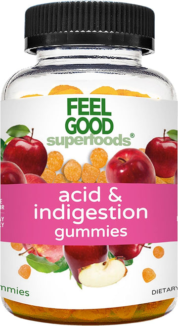 FeelGood Superfoods Acid and Indigestion Gummies, Apple Cider Vinegar