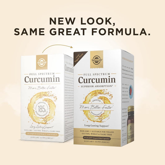 SOLGAR Full Spectrum Curcumin - 30 LiCaps, Pack of 3 - Superior Absorp