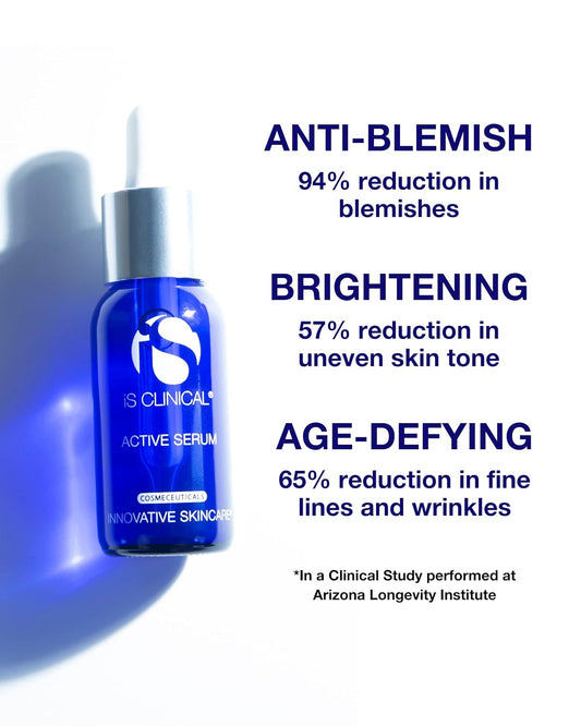 iS CLINICAL Active Serum; Face Serum, Anti-Aging, Helps skin with acne and pigmentation