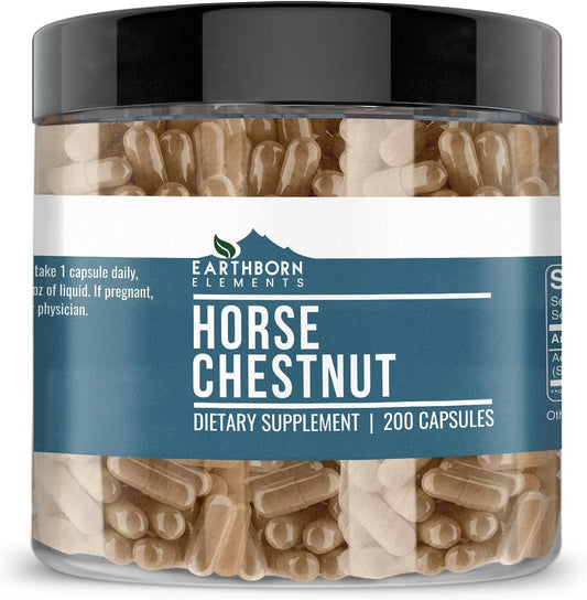 Earthborn Elements Horse Chestnut & Pine Bark Capsule Bundle, 200 Caps
