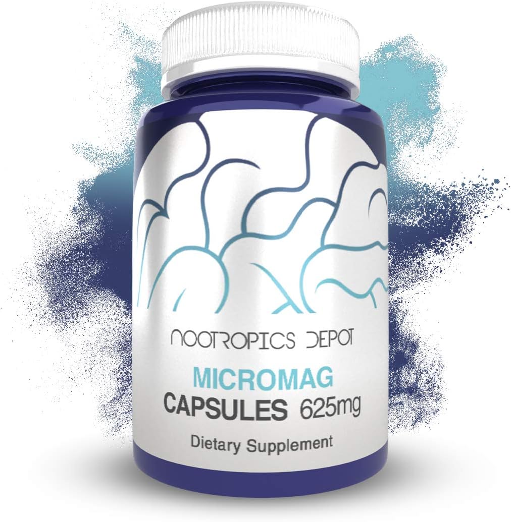 MicroMag Magnesium Capsules | 625mg | 90 Count | Contains 200mg of Ele