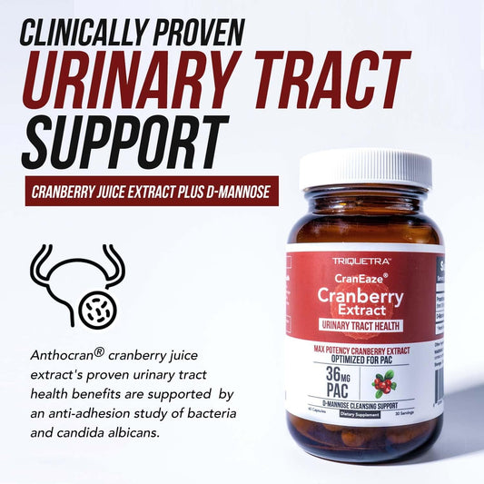 CranEaze?: Cranberry Juice Extract Plus D-Mannose ? 36 mg PAC, 100% So