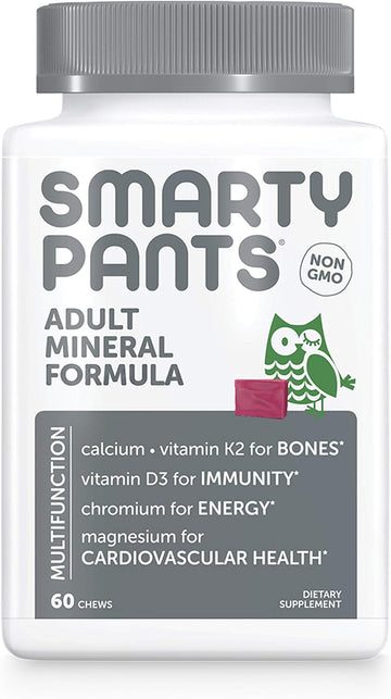SmartyPants Adult Daily Mineral Vitamins: Calcium, Magnesium Citrate,
