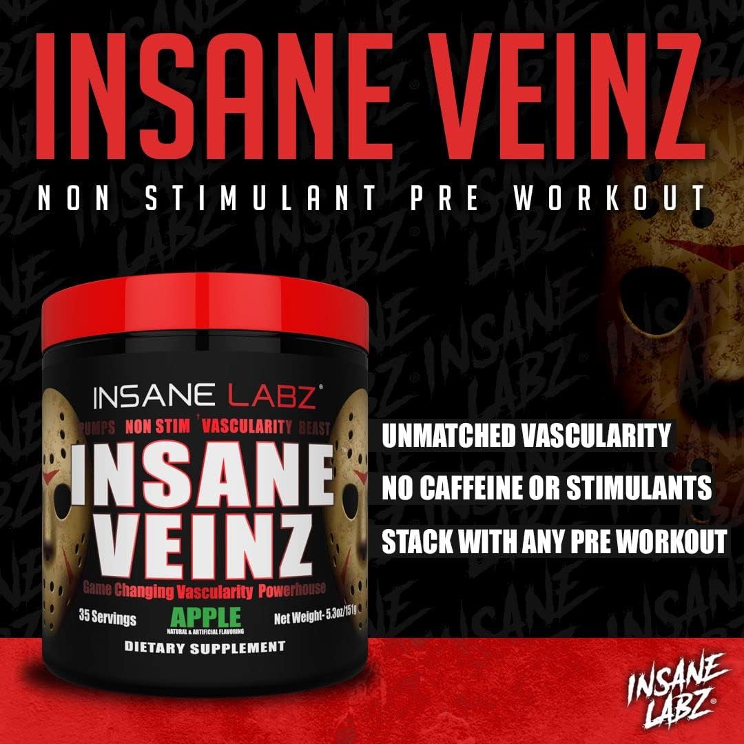  Insane Labz Insane Veinz Non Stimulant NO Enhancing Powder,