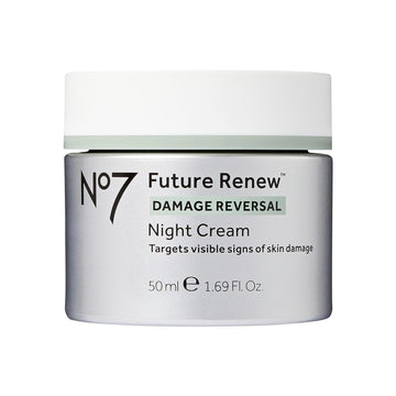No7 Future Renew Damage Reversal Night Cream - Nightly Face Moisturizer with Hyaluronic Acid for Damaged and Aging Skin - Dermatologist-Approved Facial Skin Care Products for Sensitive Skin (50)