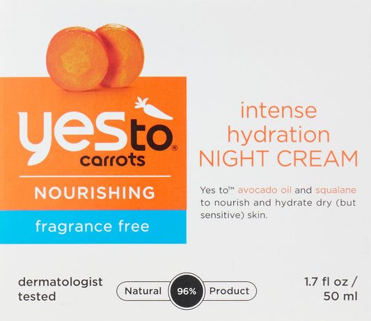 Yes To Carrots Fragrance-Free Intense Hydration Night Cream, 1.7 uid