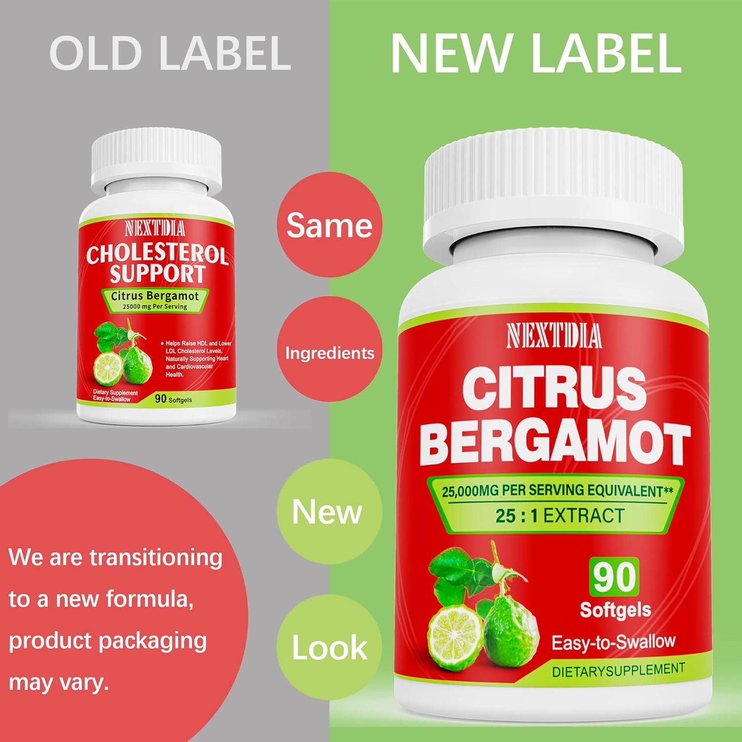  Citrus Bergamot Supplement 1000mg with Plant Sterols 400mg,