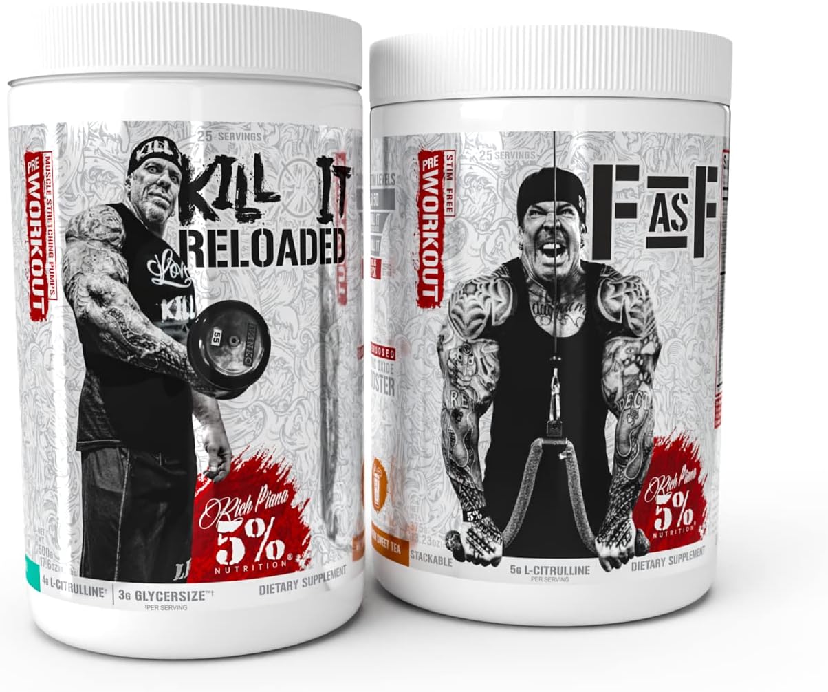 5% Nutrition 2-Stack | Kill It Reloaded + FasF | Pre-Workout + NO Boos
