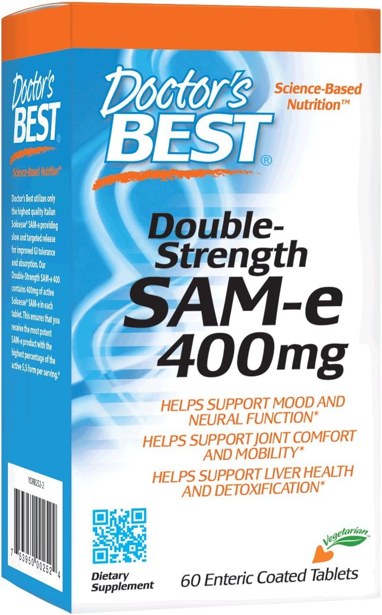 Doctor'S Best Sam-E 400 Mg, Vegan, Gluten Free, Soy Free, Mood And Joi