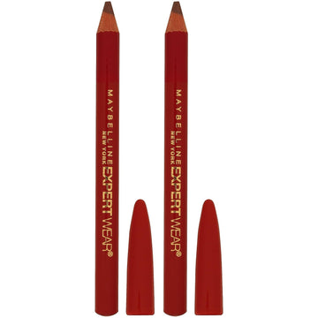 Maybelline New York Makeup Expert Wear Twin Eyebrow Pencils and Eyeliner Pencils, Light Brown Shade, 2 Count (Pack of 1) 59TC-04