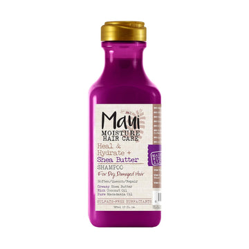 Maui Moisture Heal & Hydrate + Shea Butter Shampoo to Repair & Deeply Moisturize Tight Curly Hair with Coconut & Macademia Oils, Vegan, Silicone, Paraben & Sulfate-Free, 13