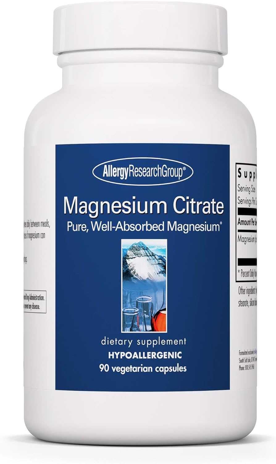 Allergy Research Group Magnesium Citrate Dietary Supplement - Bone & S