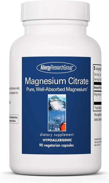 Allergy Research Group Magnesium Citrate Dietary Supplement - Bone & S