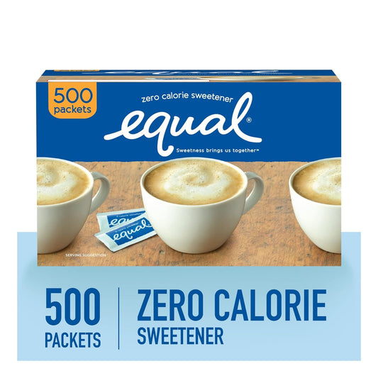 EQUAL 0 Calorie Sweetener, Sugar Substitute, Zero Calorie Sugar Alternative Sweetener Packets, Sugar Alternative, 500 Co