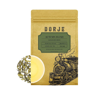 DORJE TEAS Autumn Flush Green Tea | Premium Darjeeling Loose Leaf Tea | Winter Harvest Tea Leaves (Pack of 1)