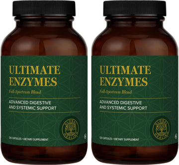 Global Healing Ultimate Enzymes - Digestive Enzyme Supplement - 120 Ca1.19 Pounds