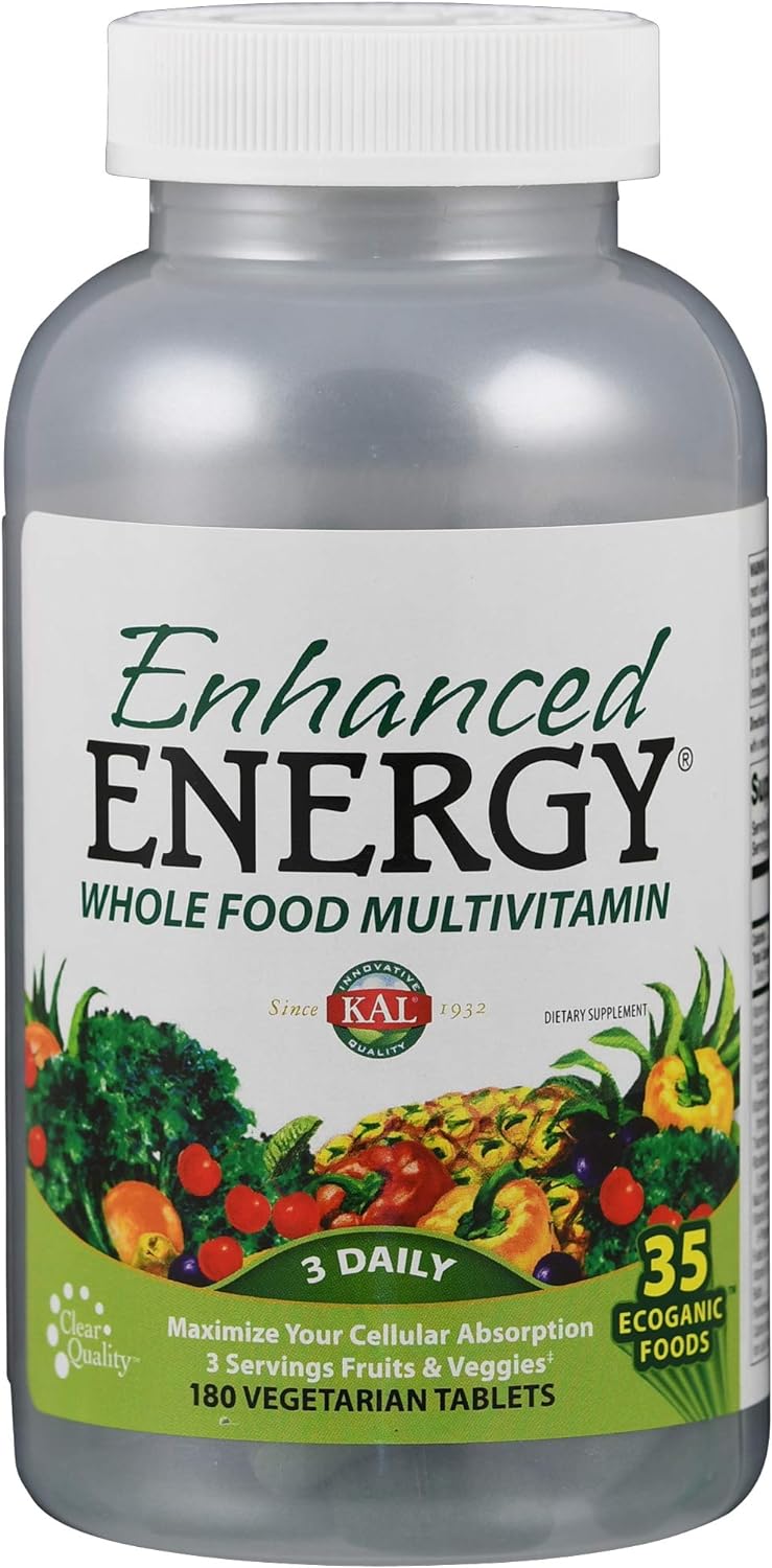 KAL - Enhanced Energy, Multivitamin, 180 Vegetarian Tablets180 Count