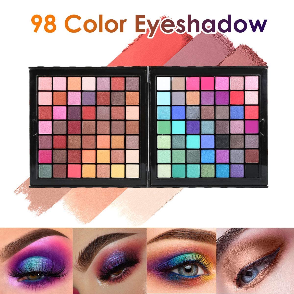 Hotrose Full 177 Color Pink Eyeshadow Palette Blush Lip Glos