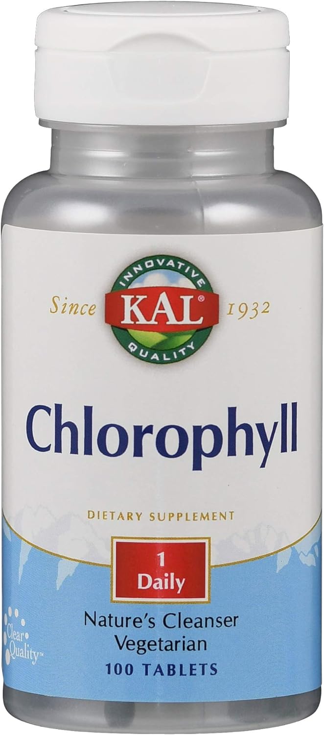 KAL Chlorophyll Tablets, 20 mg, 100 Count