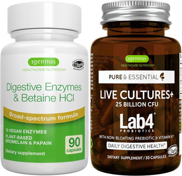 Live Cultures+ Lab4 Probiotics + Advanced Digestive Enzymes