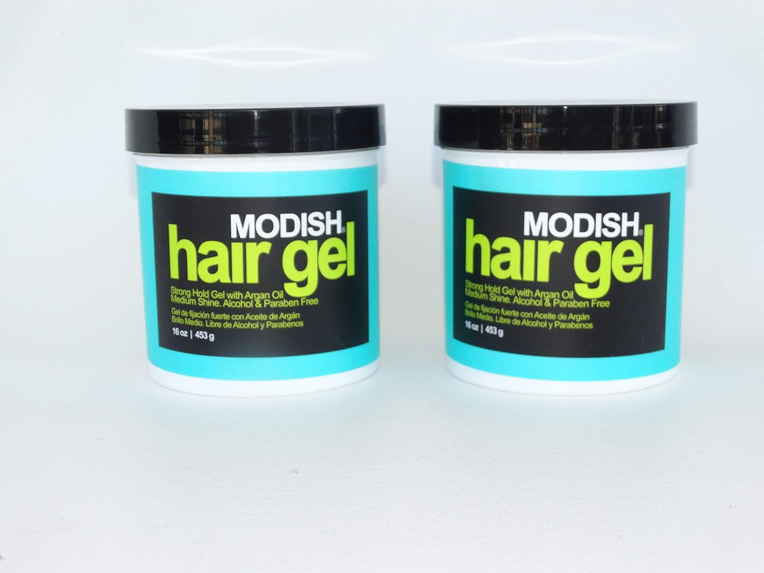 MODISH Hair Gel, Strong Hold with Argan Oil, Alcohol FREE, (Set of 2) 16.