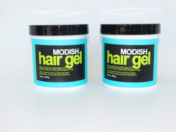 MODISH Hair Gel, Strong Hold with Argan Oil, Alcohol FREE, (Set of 2) 16.