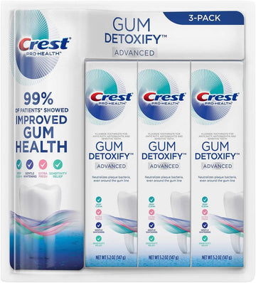 Crest Gum Detoxify Advanced Toothpaste, 5.2  (Pack of 3)