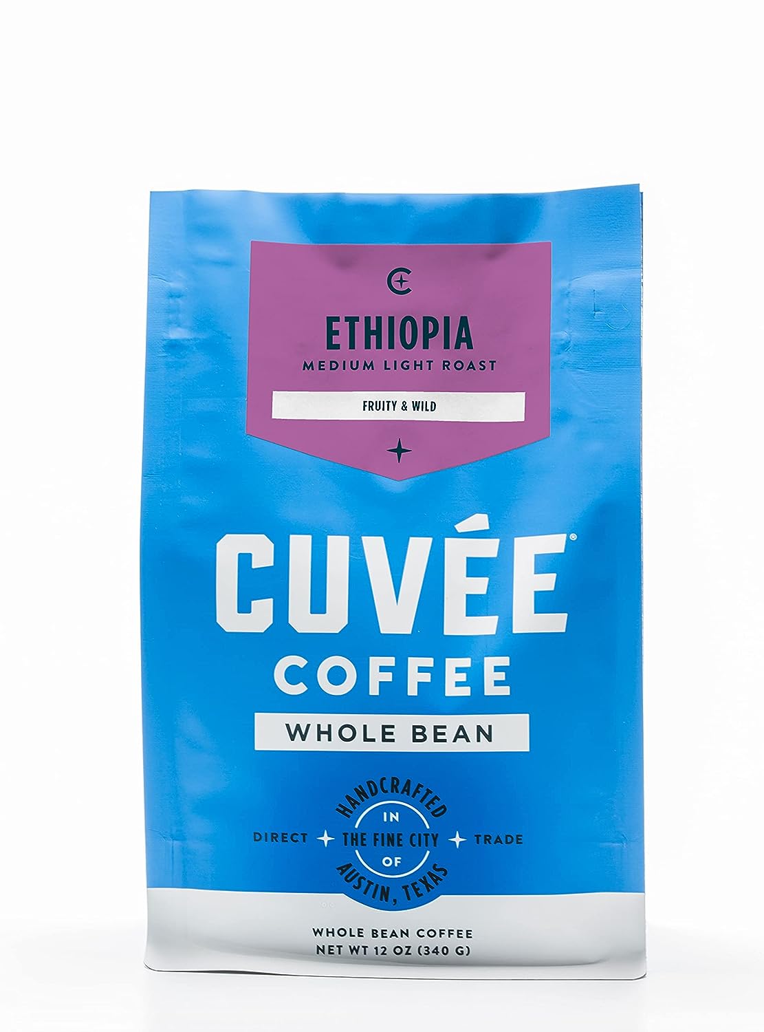 Cuvée Whole Bean Coffee, Ethiopia Single Origin Medium Light Roast, Direct Trade