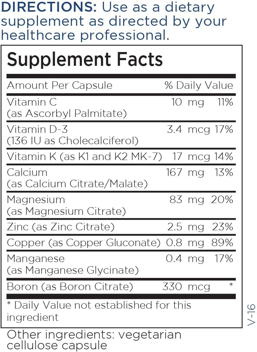 Metabolic Maintenance Rebuild - Bone Support Formula with Calcium, Vit