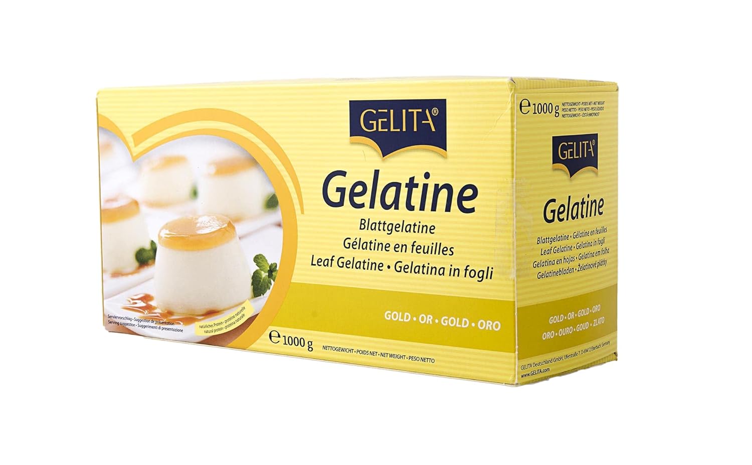 Gelita Gold Strength Leaf Gelatin - 500 Sheets/2.2 Pounds