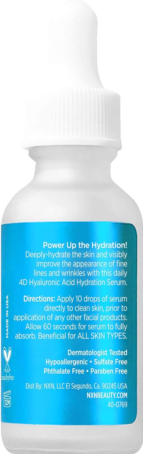 NxN Hyaluronic Acid Face Serum - Hydrate Skin, Boost Collagen, Reduce Lines & Wrinkles - All Skin Types