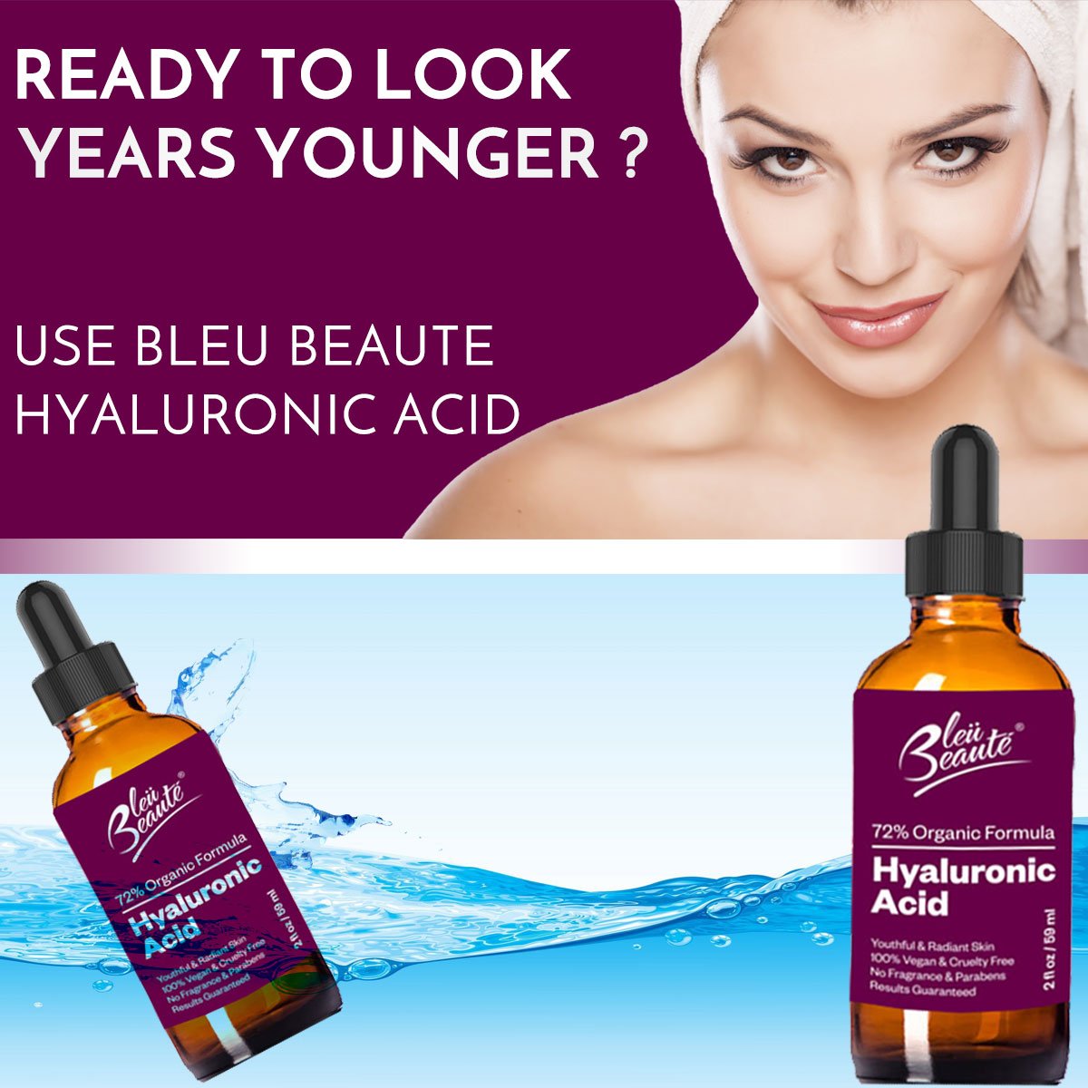 Esupli.com Hyaluronic Acid Serum - Antioxidant Anti Aging, High potency