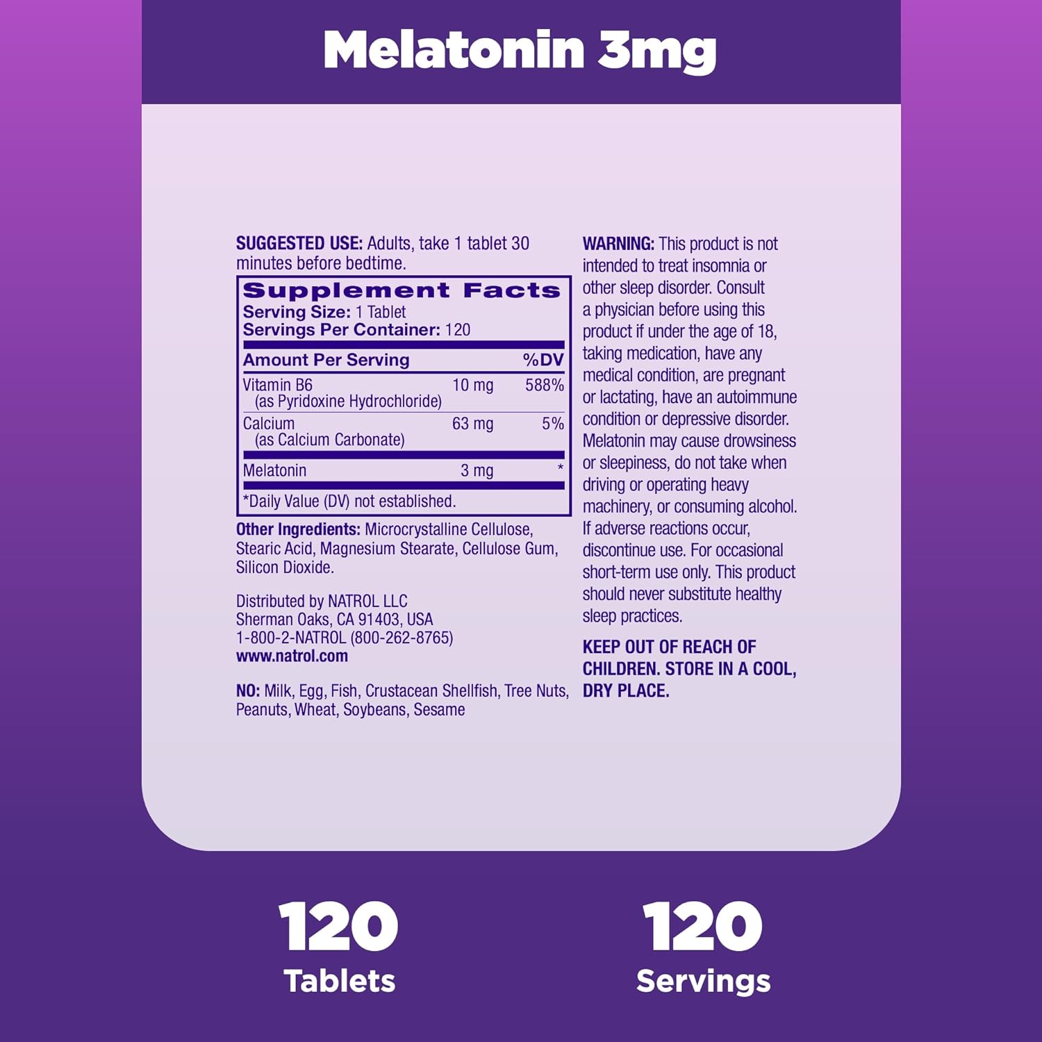 Natrol Melatonin Tablets, Helps You Fall Asleep Faster, Stay Asleep Lo