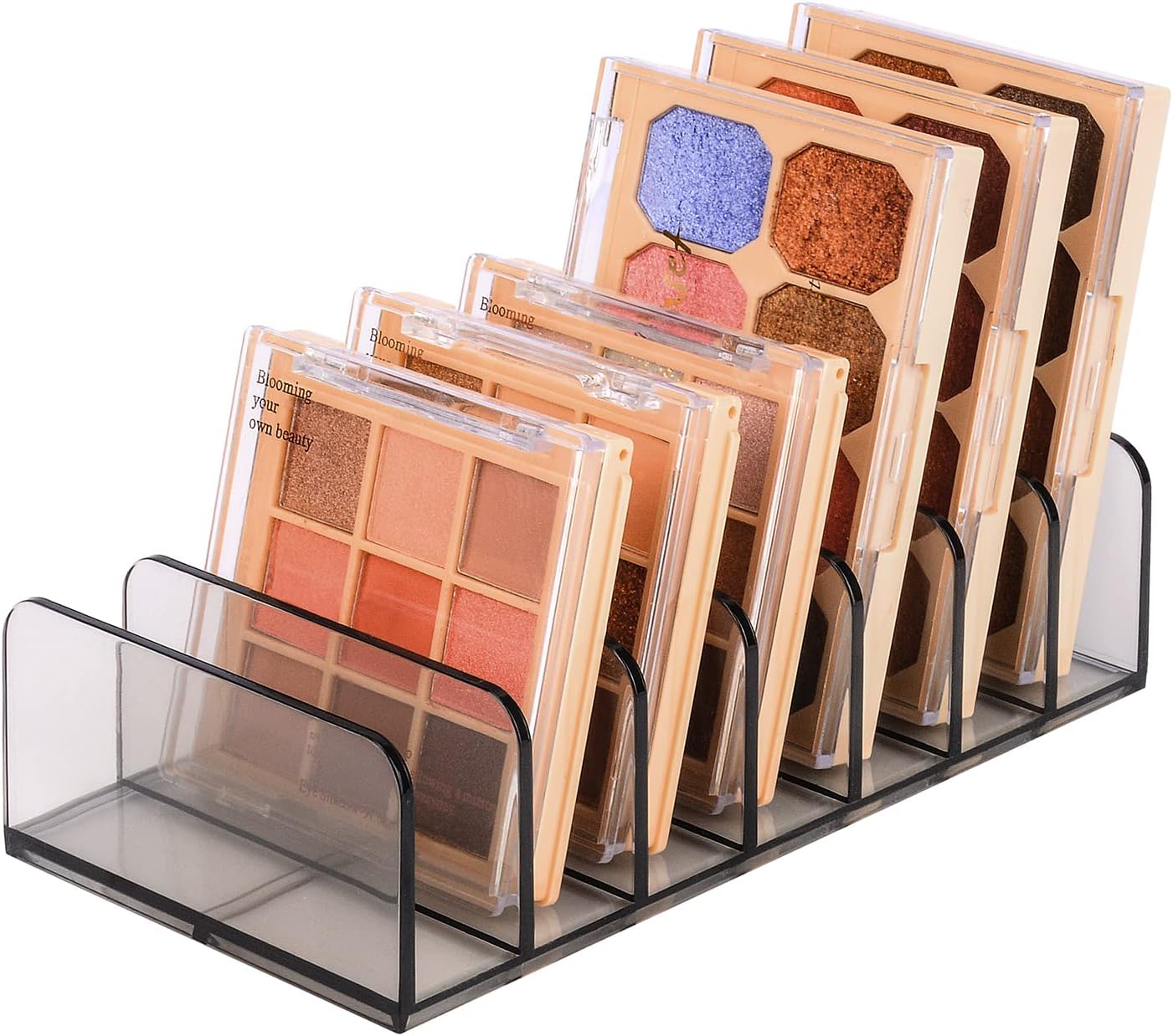 YF Eyeshadow Palette Organizer, Plastic Divided Makeup Palette Cosmetic Organizer Makeup Holder, Cosmetics Storage for Eyeshadow Palettes, Grey, Sal