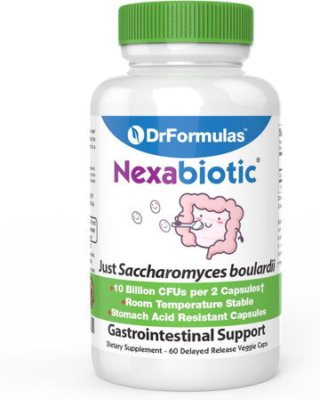 DrFormulas Saccharomyces Boulardii Probiotic 10 Billion CFUs | Nexabio