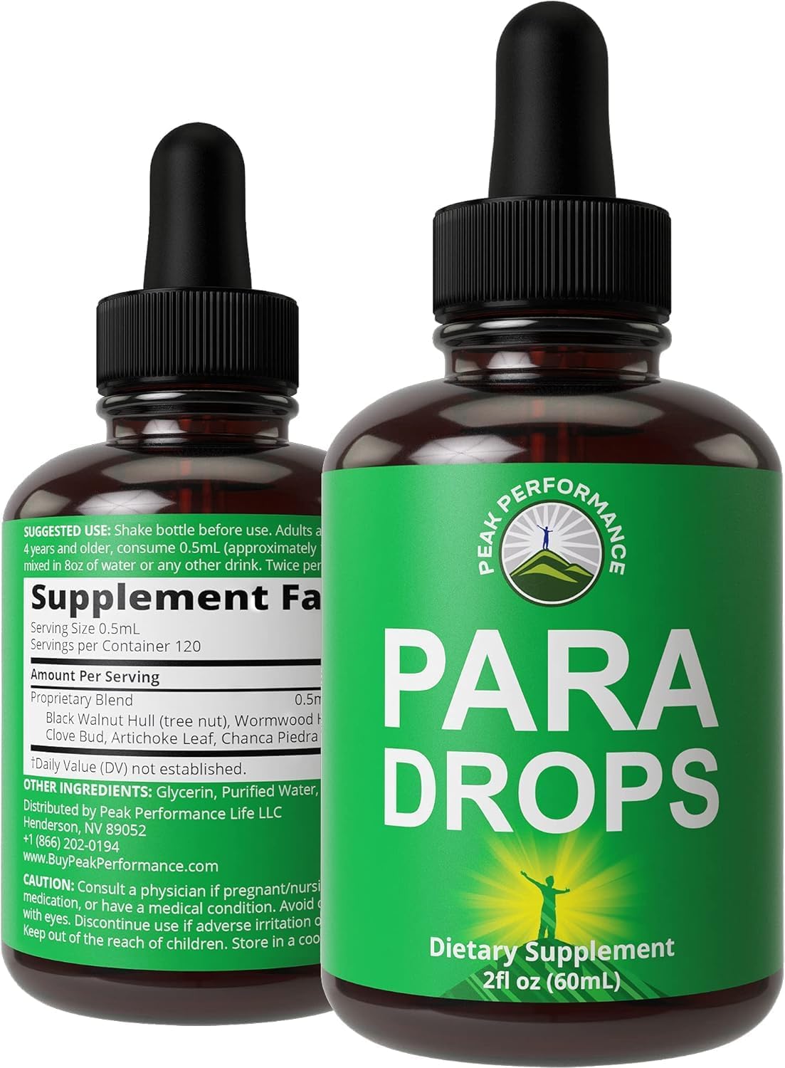 para Drops for Humans 5-in-1 Liquid Drops Supplement. Herbal Intestina