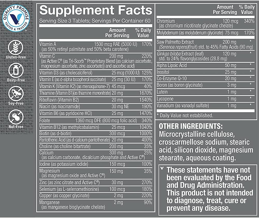 Ultimate Man 50+ Multivitamin (180 Tablets) by The Vitamin Shoppe180 C