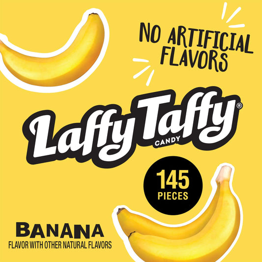 Laffy Taffy Candy, Banana, 145 Pieces