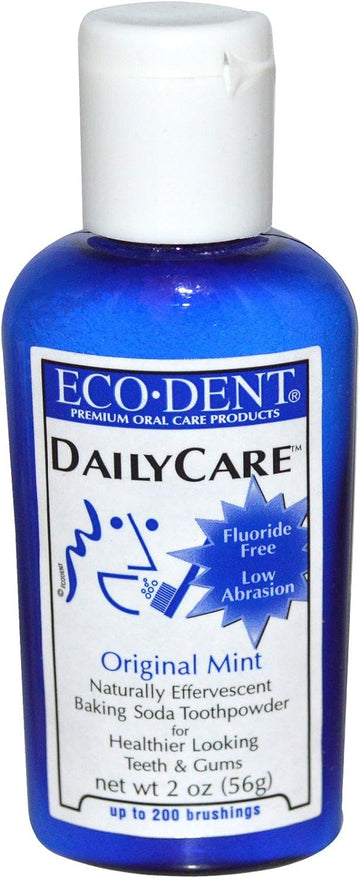 Eco-Dent, Daily Care, Baking Soda Toothpowder, Original Mint, 2  (56 g)(pack of 3)